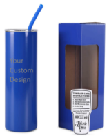 Etched Products: Blue 20oz Skinny Tumbler